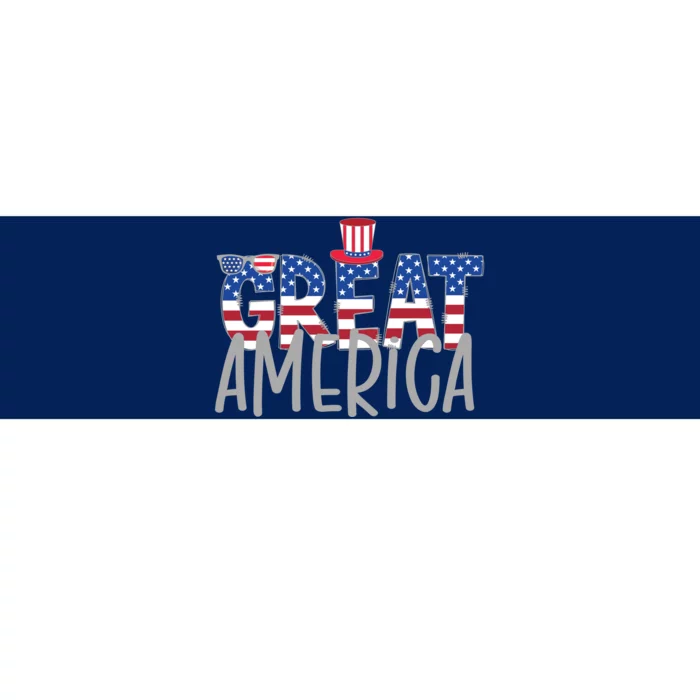 Great America 4th Of July Festive Usa Bumper Sticker