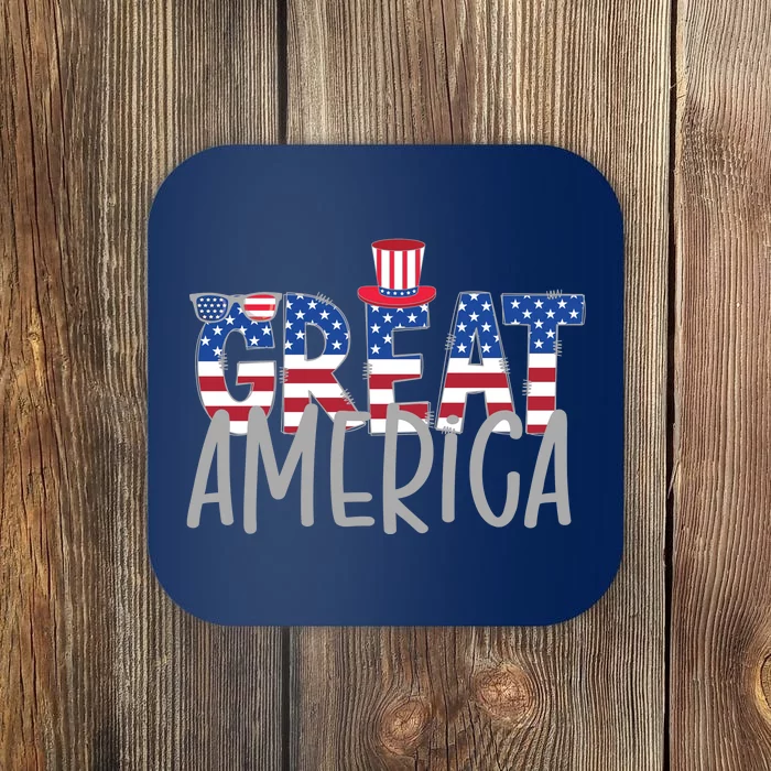 Great America 4th Of July Festive Usa Coaster