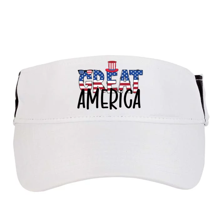 Great America 4th Of July Festive Usa Adult Drive Performance Visor