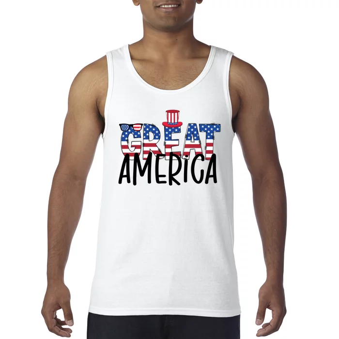 Great America 4th Of July Festive Usa Tank Top