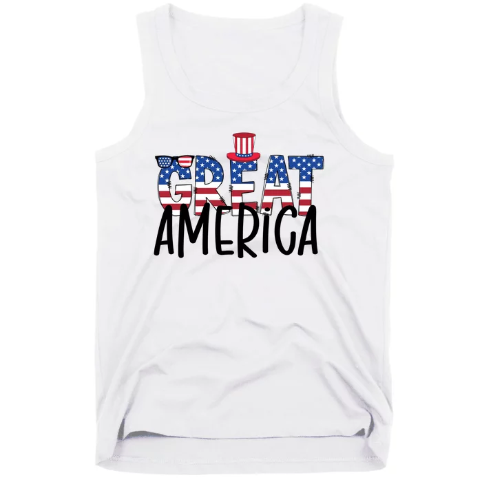 Great America 4th Of July Festive Usa Tank Top