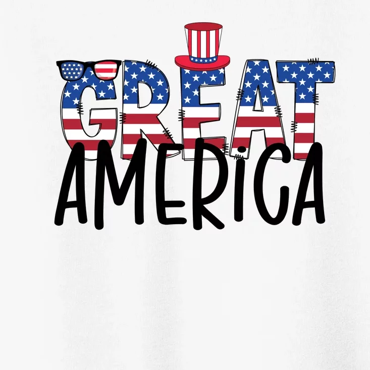 Great America 4th Of July Festive Usa Toddler T-Shirt