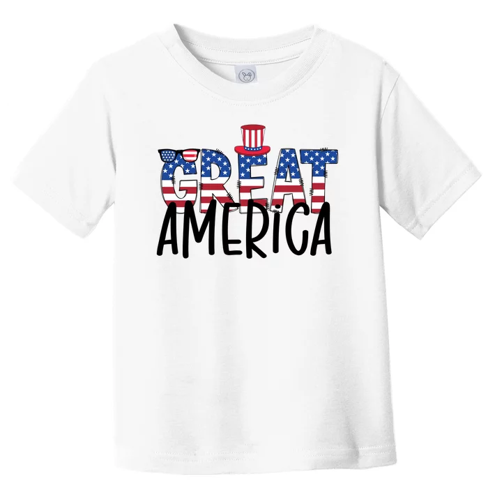 Great America 4th Of July Festive Usa Toddler T-Shirt