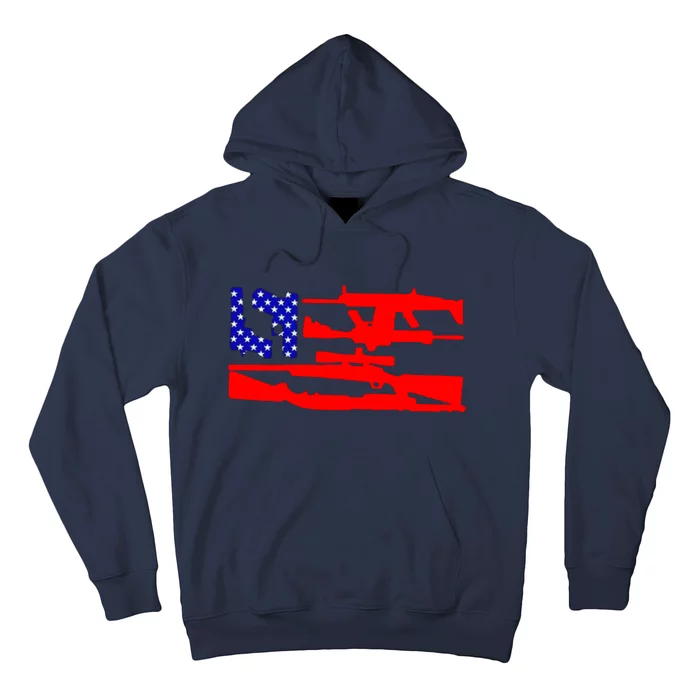 Guns And 69 USA Flag Hoodie