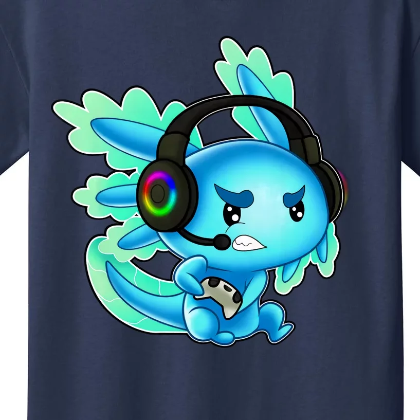 Gaming Axolotl Ambystoma Mexicanum Mexican Walking Fish Kids T-Shirt