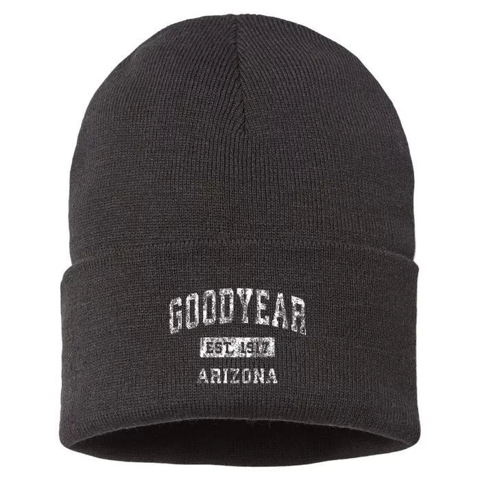 Goodyear Arizona Az Vintage Established Sports Sustainable Knit Beanie