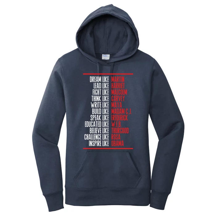 Greatest African American Leaders Black History Month Attire Gift Women's Pullover Hoodie