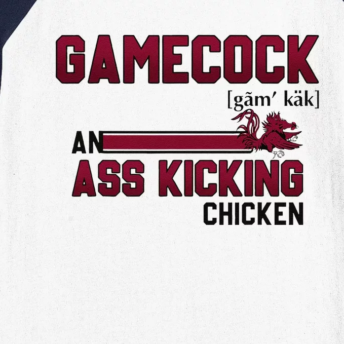 Gamecock An Ass Kicking Chicken Funny Saying Gift Baseball Sleeve Shirt