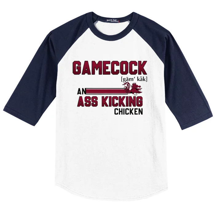 Gamecock An Ass Kicking Chicken Funny Saying Gift Baseball Sleeve Shirt