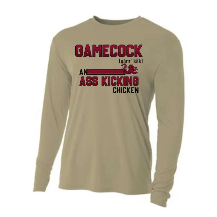 Gamecock An Ass Kicking Chicken Funny Saying Gift Cooling Performance Long Sleeve Crew