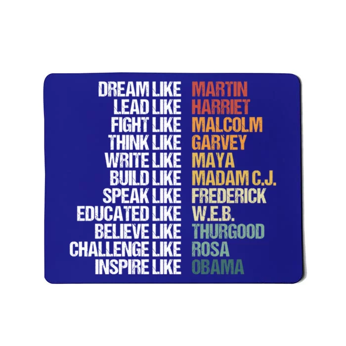 Greatest African American Leaders Black History Month Attire Gift Mousepad