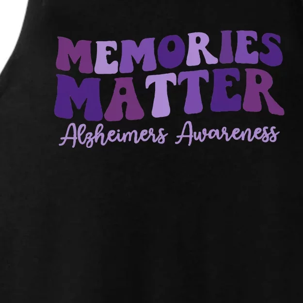 Groovy AlzheimerS Awareness Pride Ladies Tri-Blend Wicking Tank