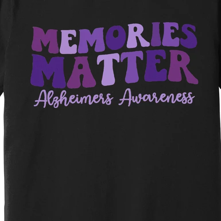 Groovy AlzheimerS Awareness Pride Premium T-Shirt