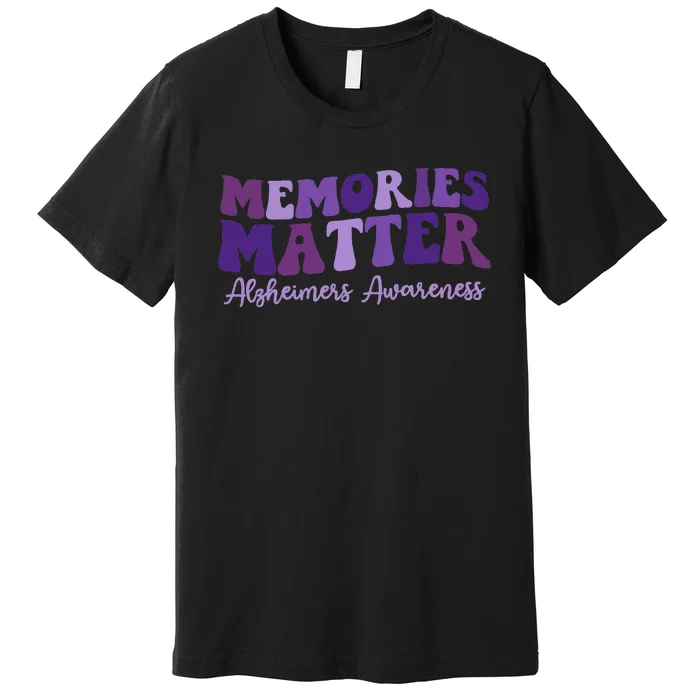 Groovy AlzheimerS Awareness Pride Premium T-Shirt