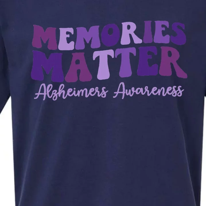 Groovy AlzheimerS Awareness Pride Sueded Cloud Jersey T-Shirt