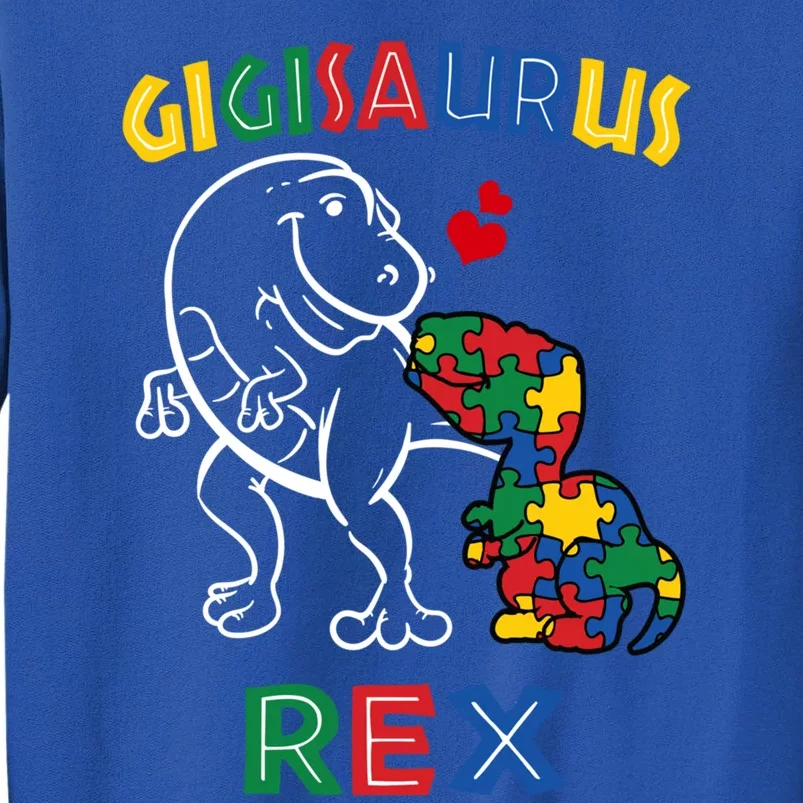 Gigisaurus Autism Awareness Mimi Dinosaur Grandmother Gigi Gift Sweatshirt