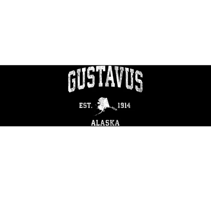 Gustavus Alaska Ak Vintage Athletic Bumper Sticker