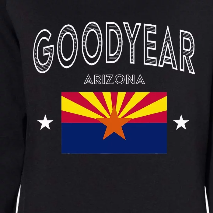 Goodyear Arizona Az Flag Sport Throwback Womens California Wash Sweatshirt