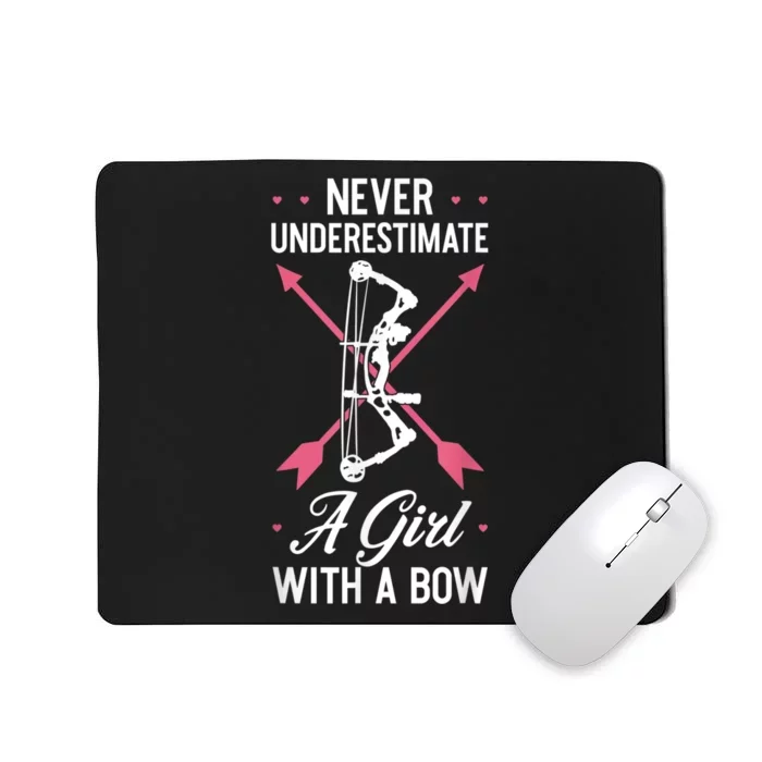 Girl Archer Archery Bowwomen Bow Bowhunter Toxophilite Arrow Mousepad