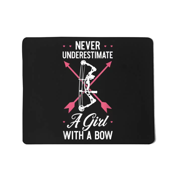 Girl Archer Archery Bowwomen Bow Bowhunter Toxophilite Arrow Mousepad