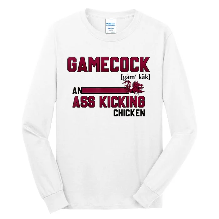 Gamecock An Ass Kicking Chicken Funny Saying Tall Long Sleeve T-Shirt