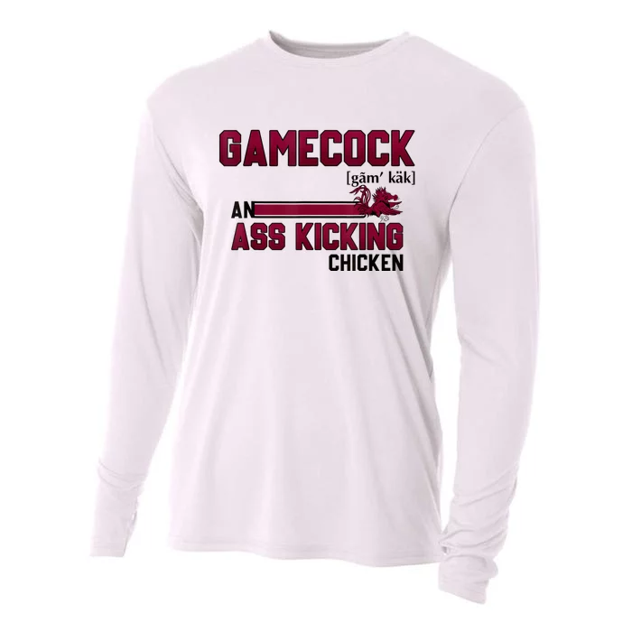 Gamecock An Ass Kicking Chicken Funny Saying Cooling Performance Long Sleeve Crew