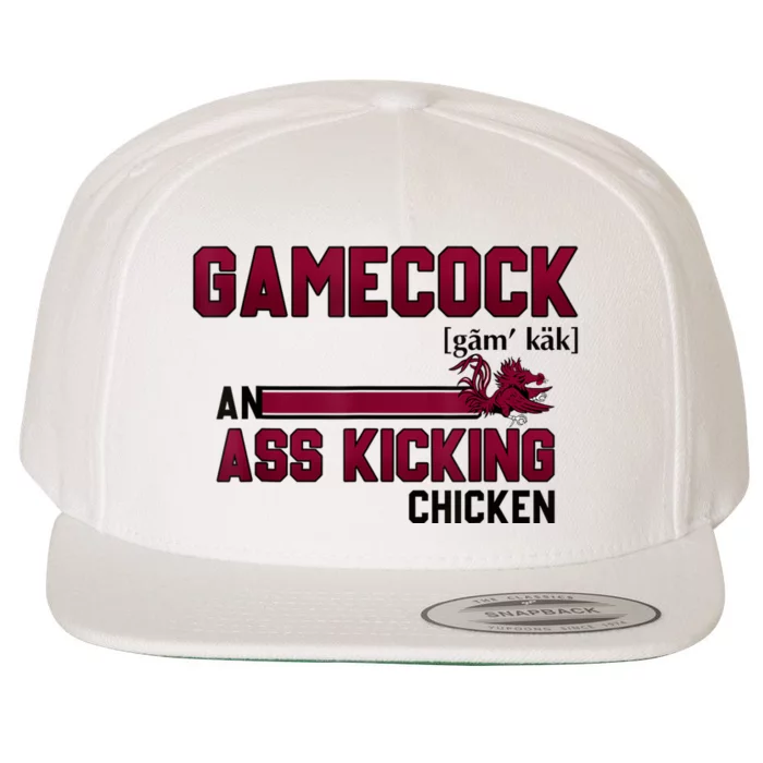 Gamecock An Ass Kicking Chicken Funny Saying Wool Snapback Cap