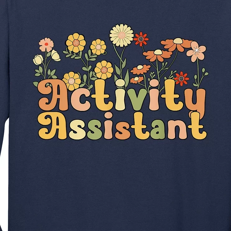 Groovy Activity Assistant Flowers Long Sleeve Shirt