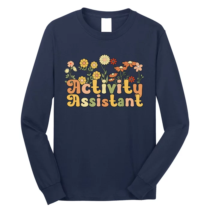 Groovy Activity Assistant Flowers Long Sleeve Shirt