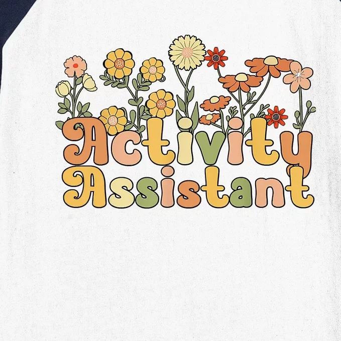 Groovy Activity Assistant Flowers Baseball Sleeve Shirt