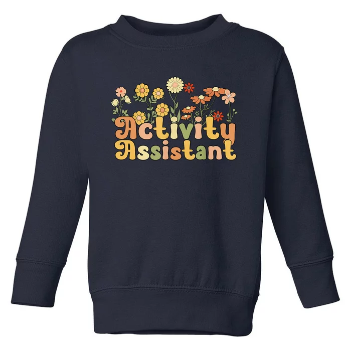 Groovy Activity Assistant Flowers Toddler Sweatshirt