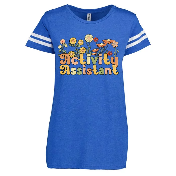 Groovy Activity Assistant Flowers Enza Ladies Jersey Football T-Shirt