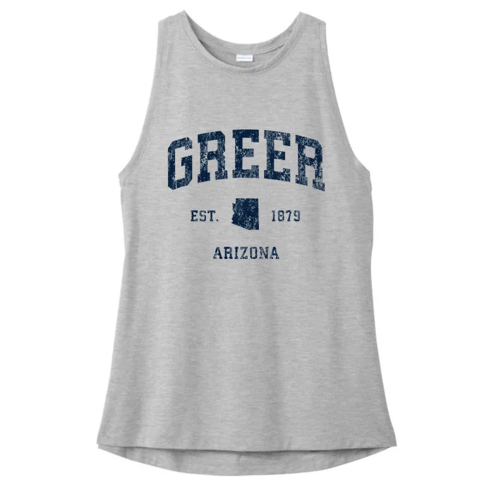 Greer Arizona Az Vintage Athletic Sports Design Ladies Tri-Blend Wicking Tank