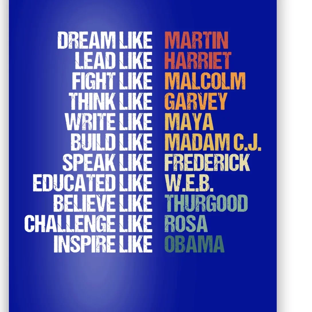 Greatest African American Leaders Black History Month Attire Cool Gift Poster