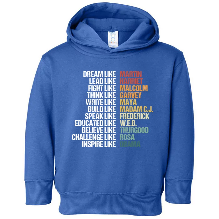 Greatest African American Leaders Black History Month Attire Cool Gift Toddler Hoodie