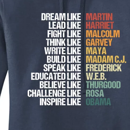 Greatest African American Leaders Black History Month Attire Cool Gift Women's Pullover Hoodie