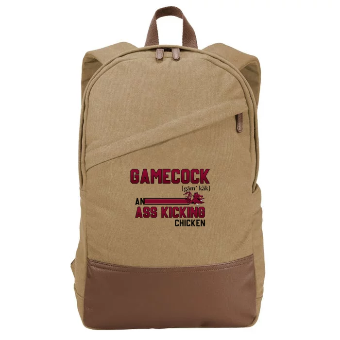 Gamecock An Ass Kicking Chicken Funny Saying Cotton Canvas Backpack