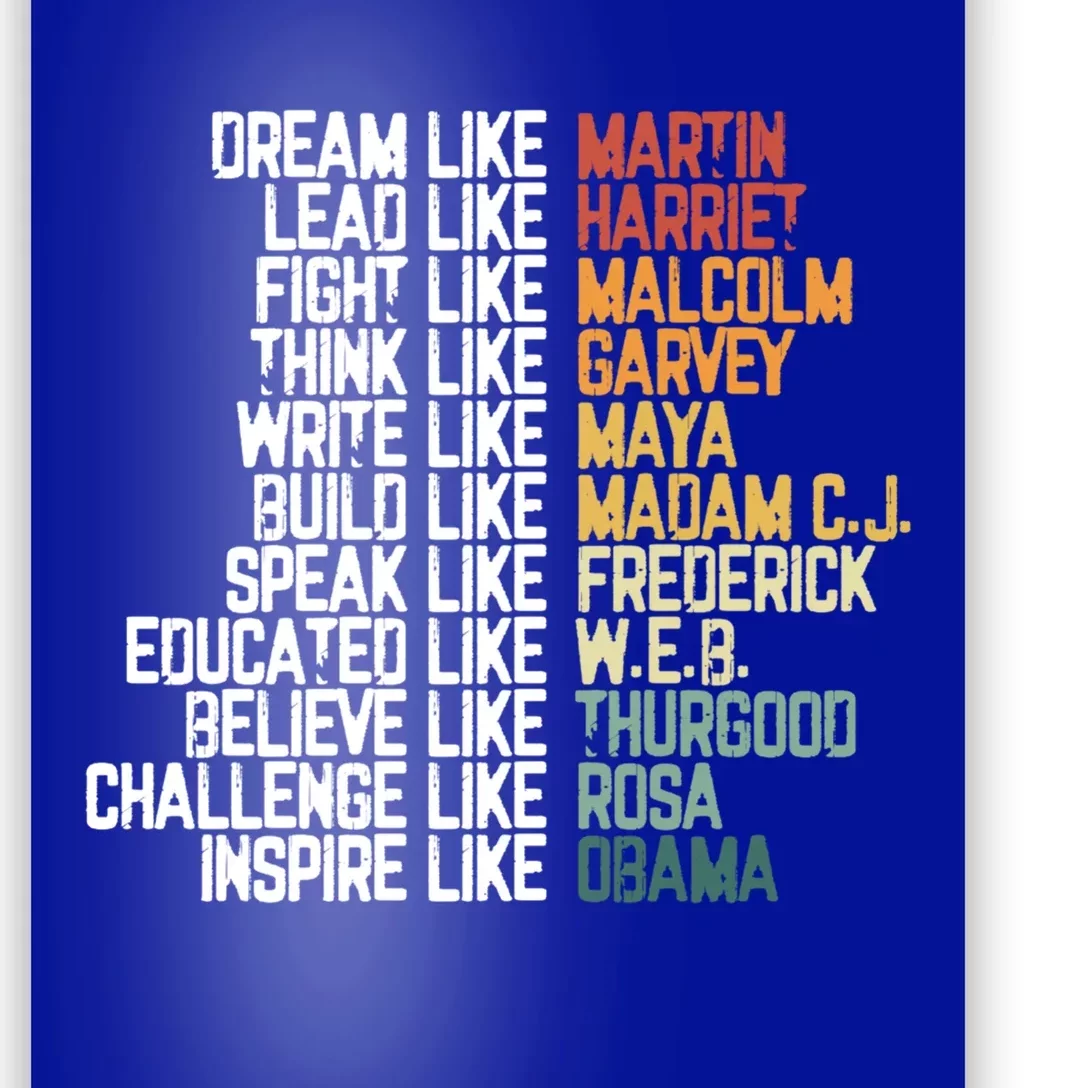 Greatest African American Leaders Black History Month Attire Gift Poster