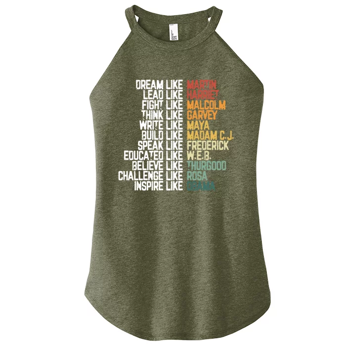 Greatest African American Leaders Black History Month Attire Gift Women’s Perfect Tri Rocker Tank