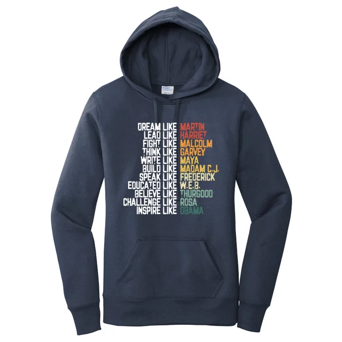 Greatest African American Leaders Black History Month Attire Gift Women's Pullover Hoodie