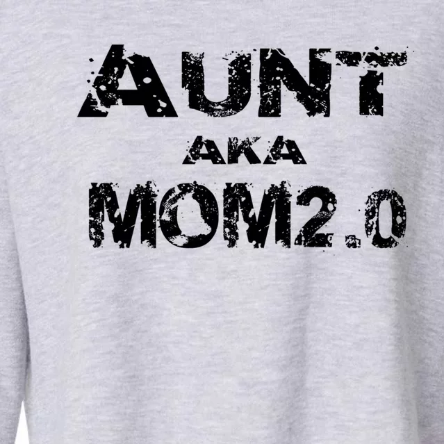 Great Aunt Aka Fun Mom Grand Aunt Favorite Sayings Pun Cute Gift Cropped Pullover Crew