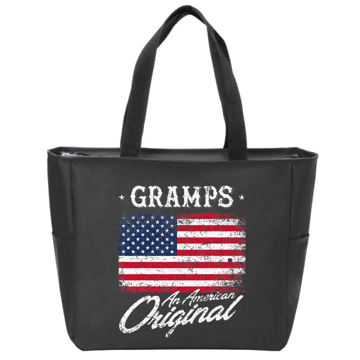 Gramps An American Original Patriotic 4th Of July Zip Tote Bag