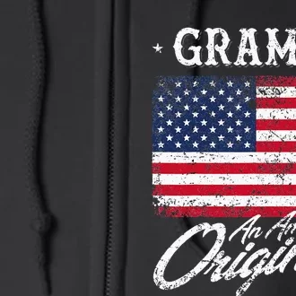 Gramps An American Original Patriotic 4th Of July Full Zip Hoodie