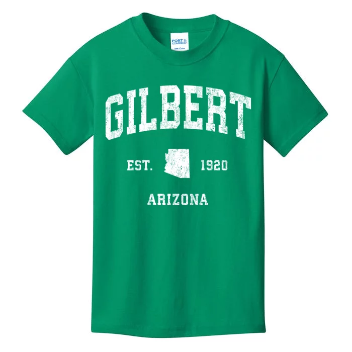 Gilbert Arizona Az Vintage Athletic Sports Kids T-Shirt