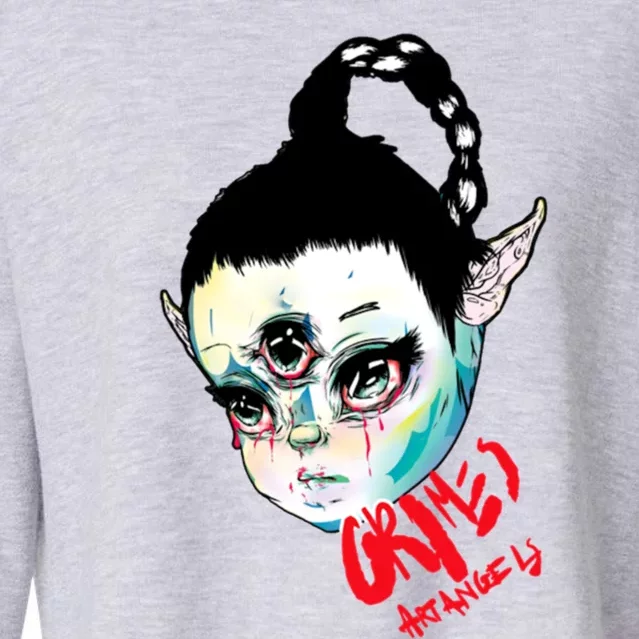 Grimes Art Angels Cropped Pullover Crew