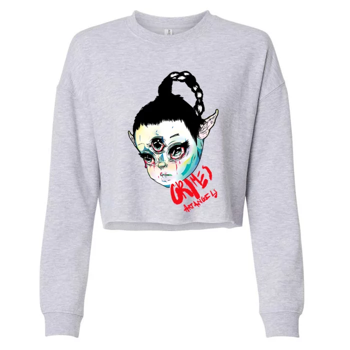 Grimes Art Angels Cropped Pullover Crew