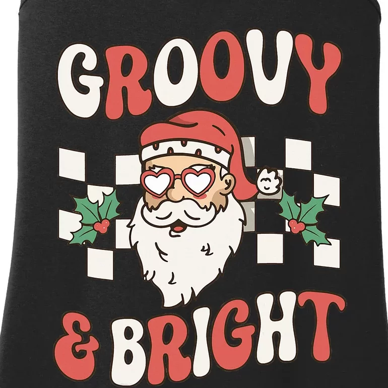 Groovy and Bright Christmas Santa Outfit 80s Retro Groovy Ladies Essential Tank