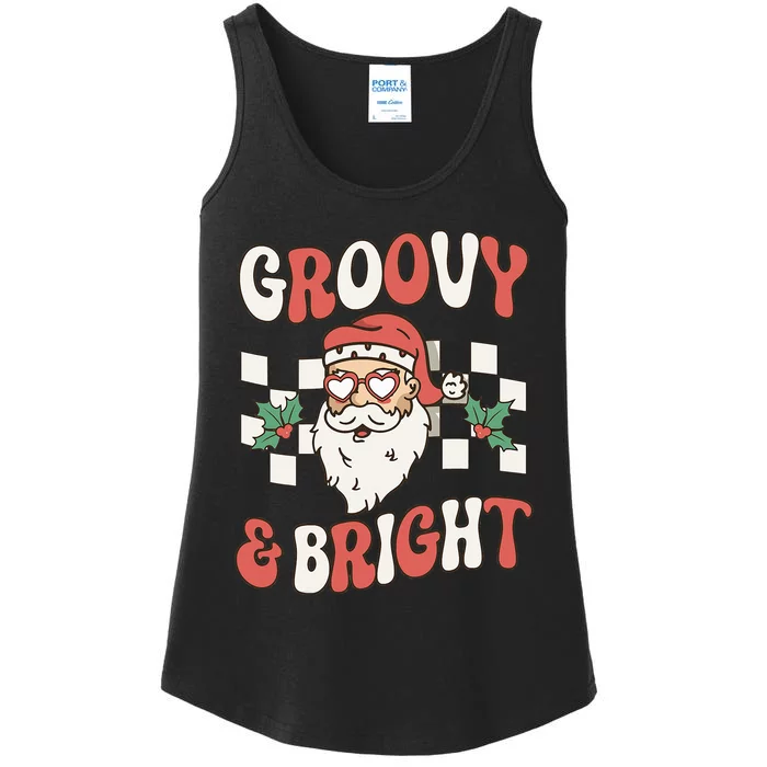 Groovy and Bright Christmas Santa Outfit 80s Retro Groovy Ladies Essential Tank