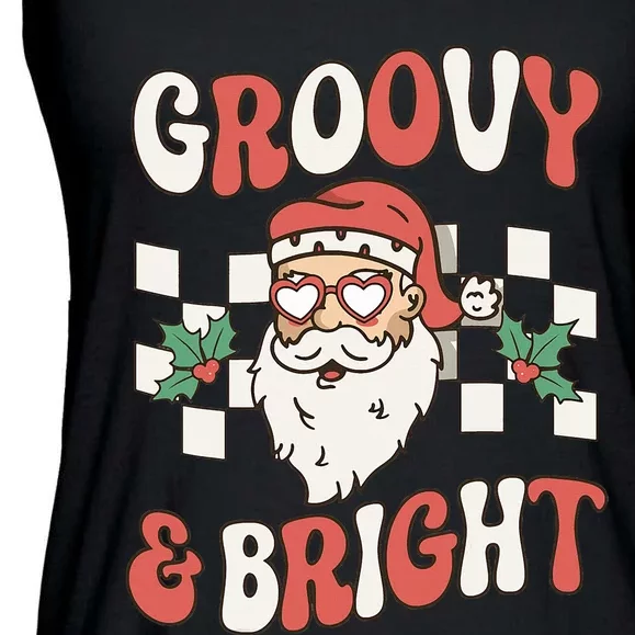 Groovy and Bright Christmas Santa Outfit 80s Retro Groovy Ladies Essential Flowy Tank