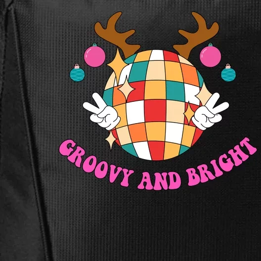 Groovy And Bright Disco Christmas Reindeer City Backpack